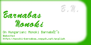 barnabas monoki business card